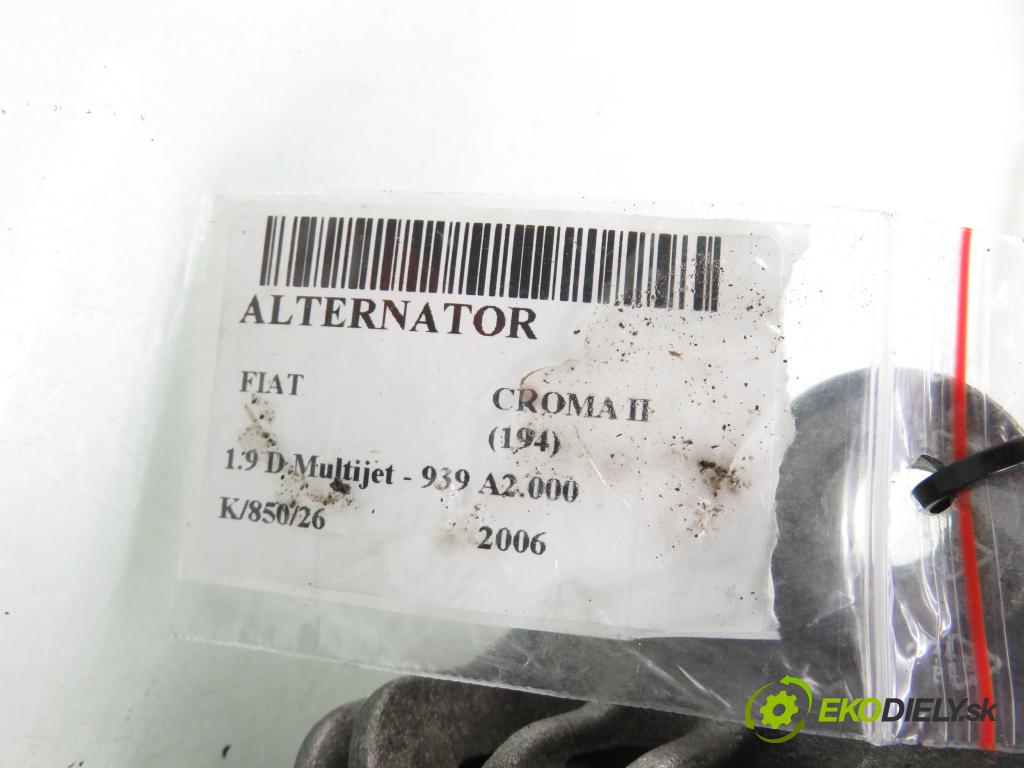 FIAT CROMA (194_) KOMBI 2006 110,00 1.9 D Multijet 150 - 939 A2.000 1910,00 Alternátor MS101210109 (Alternátor)