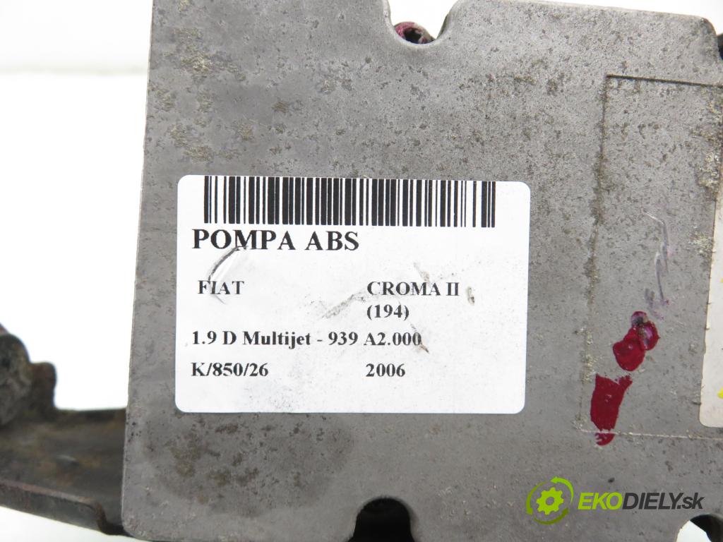 FIAT CROMA (194_) KOMBI 2006 110,00 1.9 D Multijet 150 - 939 A2.000 1910,00 Pumpa ABS 54084739D ; 51780295 ; 15314003 (Pumpa ABS)