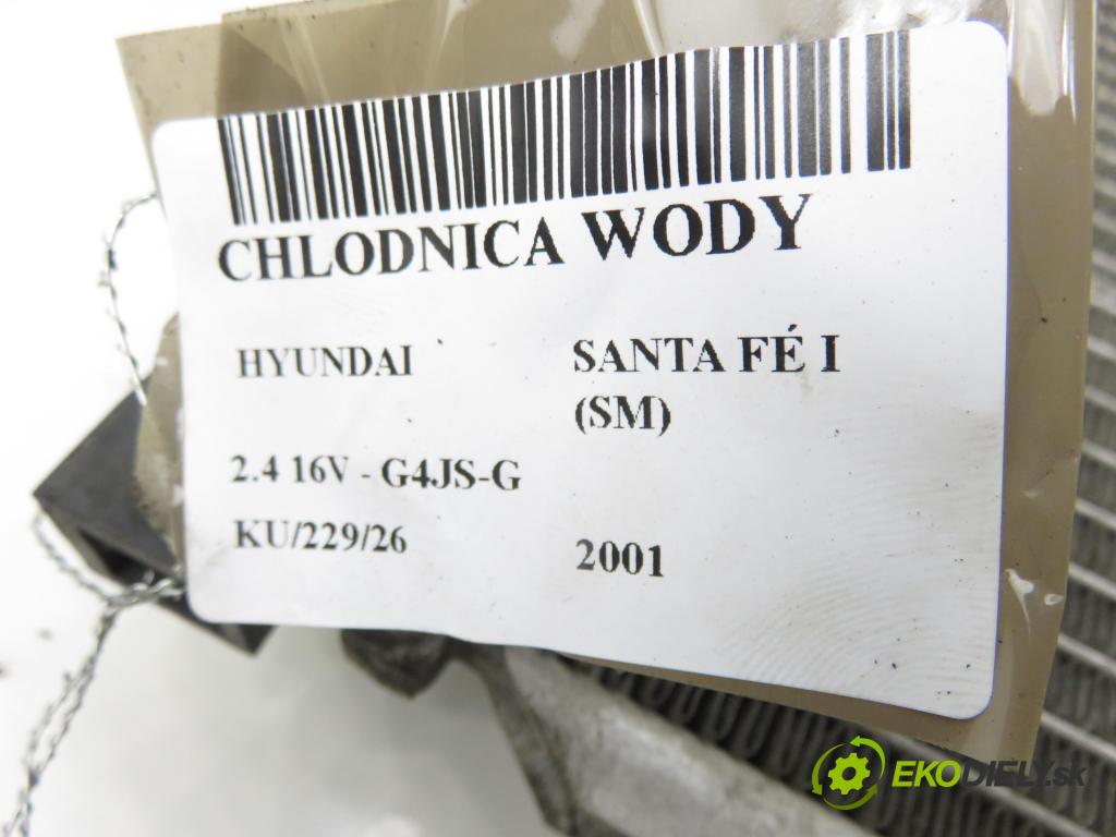 HYUNDAI SANTA FÉ I (SM) SUV 2001 0,00 2.4 16V - G4JS-G 2351,00 chladič vody