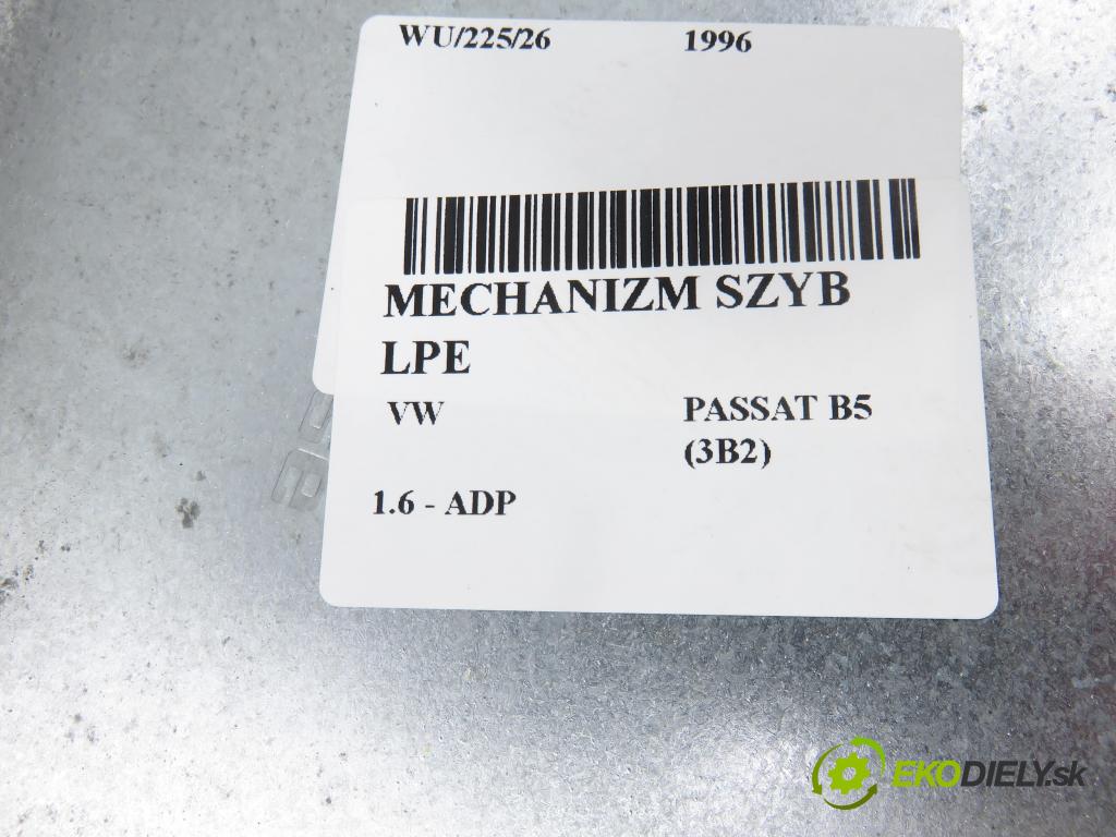 VW PASSAT B5 (3B2) SEDAN 1996 74,00 1.6 - ADP 1595,00 Mechanizmus okien 3B4837751A