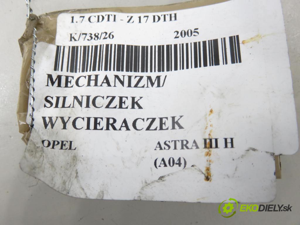 OPEL ASTRA H (A04) HB 2005 74,00 1.7 CDTI 100 - Z 17 DTH 1686,00 Motorček stieračov 13111211 ; 3397020632 ; 0390241538
