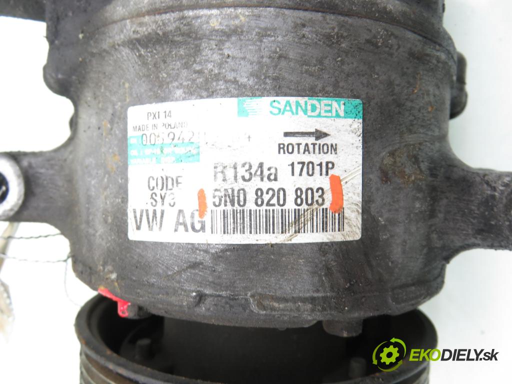 VW TIGUAN (5N_) SUV 2008 103,00 2.0 TDI 4motion - CBAB 1968,00 KOMPRESOR: klimatizace 5N0820803 (Kompresor klimatizace)