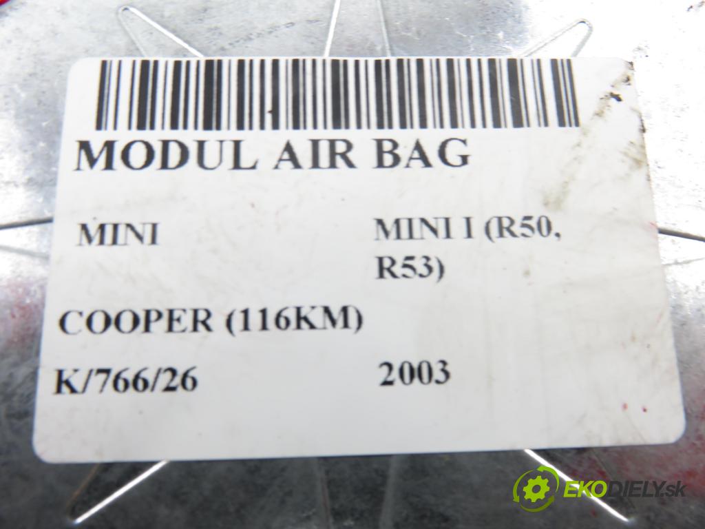 MINI MINI I (R50, R53) HB 2003 85,00 COOPER (116KM) 1598,00 MODUL air BAG 6915886 ; 0285001430