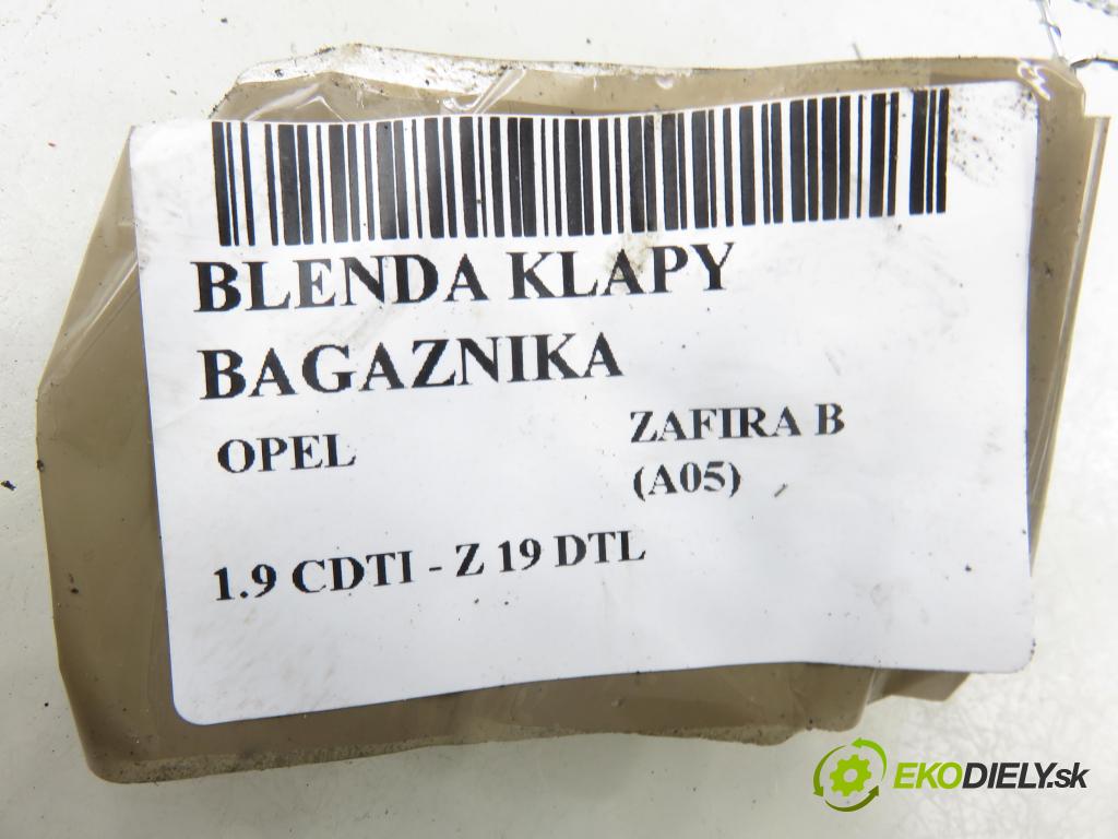 OPEL ZAFIRA B (A05) MINIVAN 2006 74,00 1.9 CDTI 8V 101 - Z 19 DTL 1910,00 Zadné čelo dverí kufor 13137862