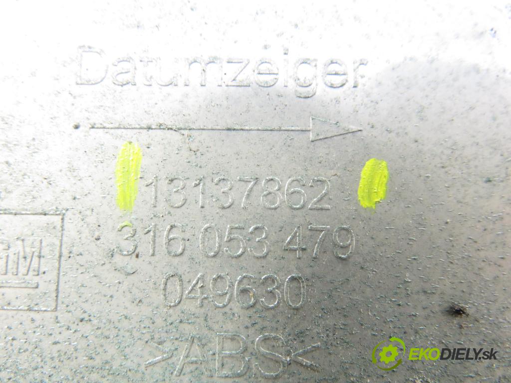 OPEL ZAFIRA B (A05) MINIVAN 2006 74,00 1.9 CDTI 8V 101 - Z 19 DTL 1910,00 Zadné čelo dverí kufor 13137862