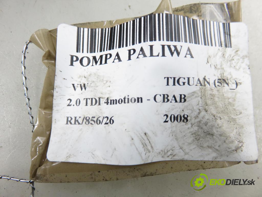 VW TIGUAN (5N_) SUV 2008 103,00 2.0 TDI 4motion - CBAB 1968,00 Pumpa paliva 5N0906129C ; 5N0127023F ; 1K0906089A