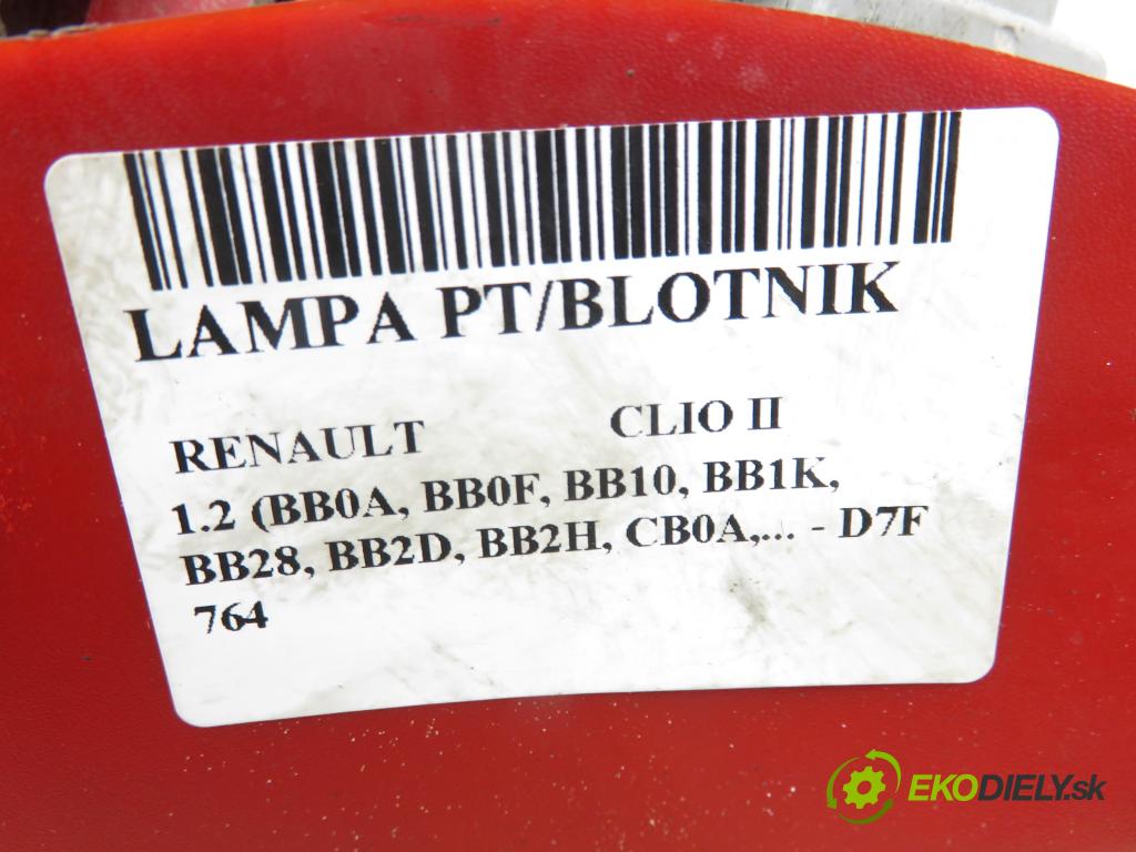 RENAULT CLIO II (BB_, CB_) HB 2001 43,00 1.2 (BB0A, BB0F, BB10, BB1K, BB28, BB2D, BB2H, CB0 1149,00 Svetlo pravé zadné