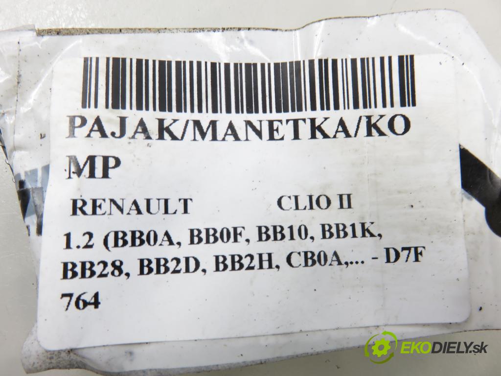 RENAULT CLIO II (BB_, CB_) HB 2001 43,00 1.2 (BB0A, BB0F, BB10, BB1K, BB28, BB2D, BB2H, CB0 1149,00 páčka/prepínač 61730002 ; 8200058674