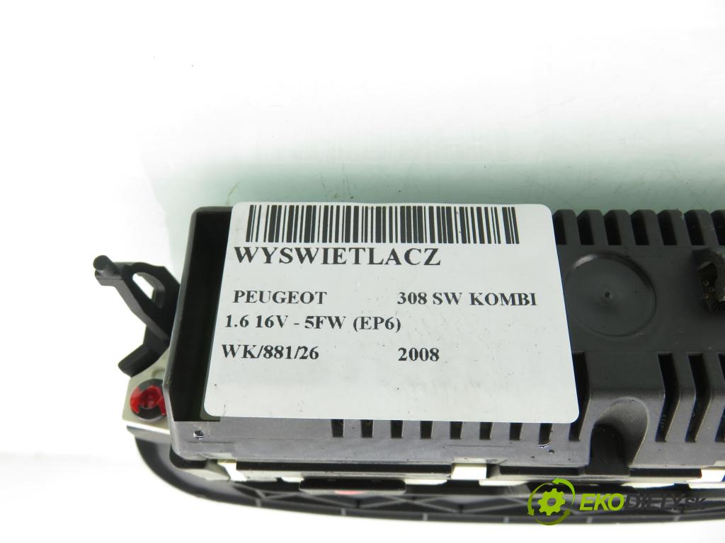 PEUGEOT 308 SW KOMBI 2008 88,00 1.6 16V - 5FW (EP6) 1598,00 ZOBRAZIT: