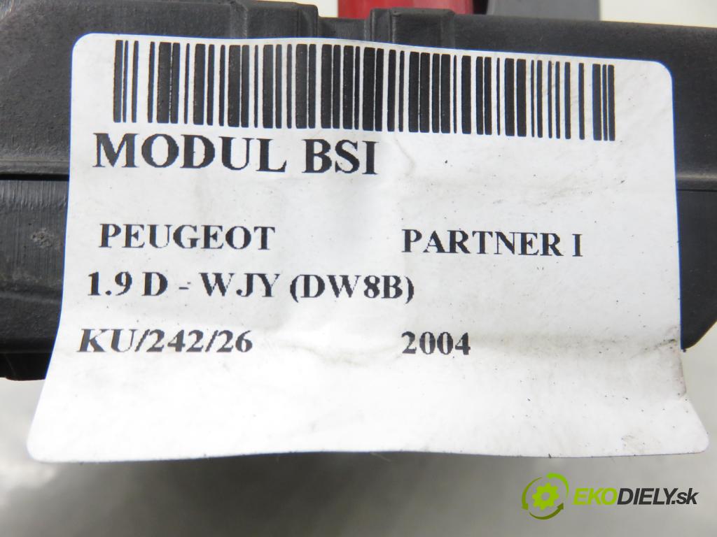 PEUGEOT PARTNER Combispace (5F) KOMBIVAN 2004 51,00 1.9 D - WJY (DW8B) 1868,00 MODUL BSI 9652474680