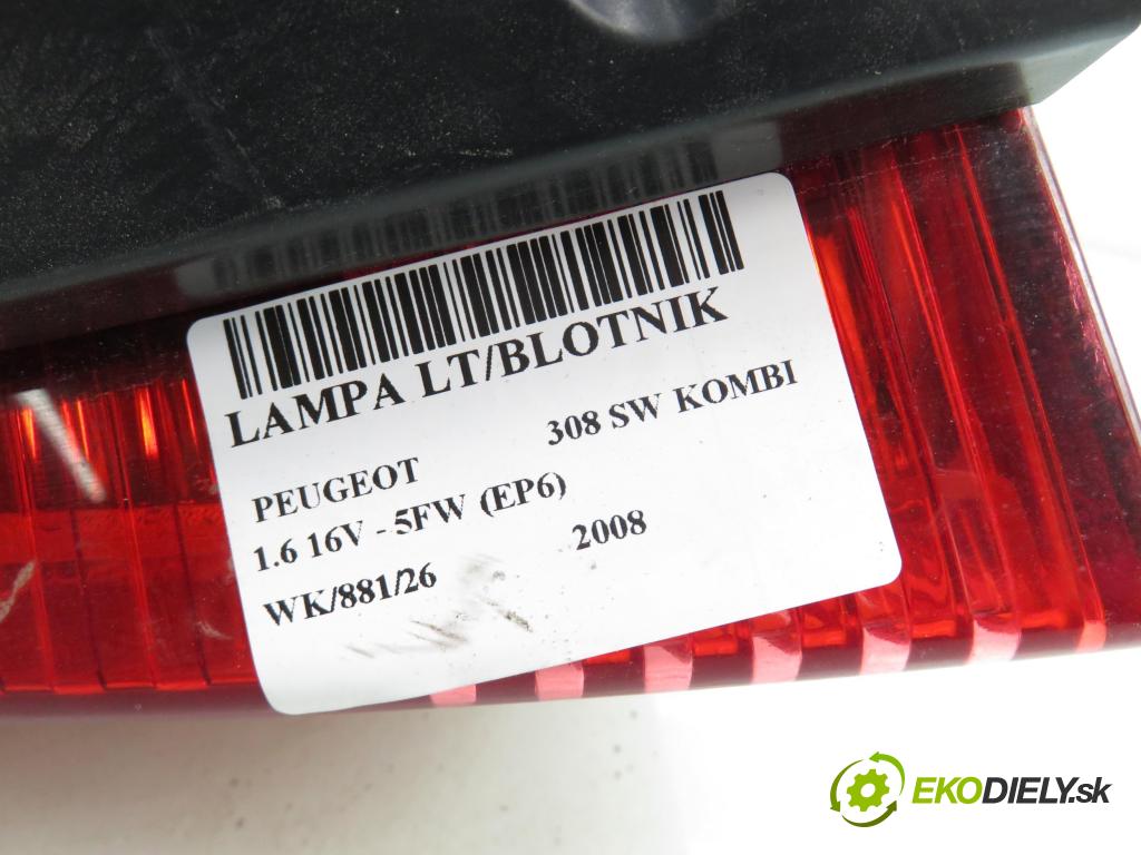 PEUGEOT 308 SW KOMBI 2008 88,00 1.6 16V - 5FW (EP6) 1598,00 Svetlo ľavé zadné