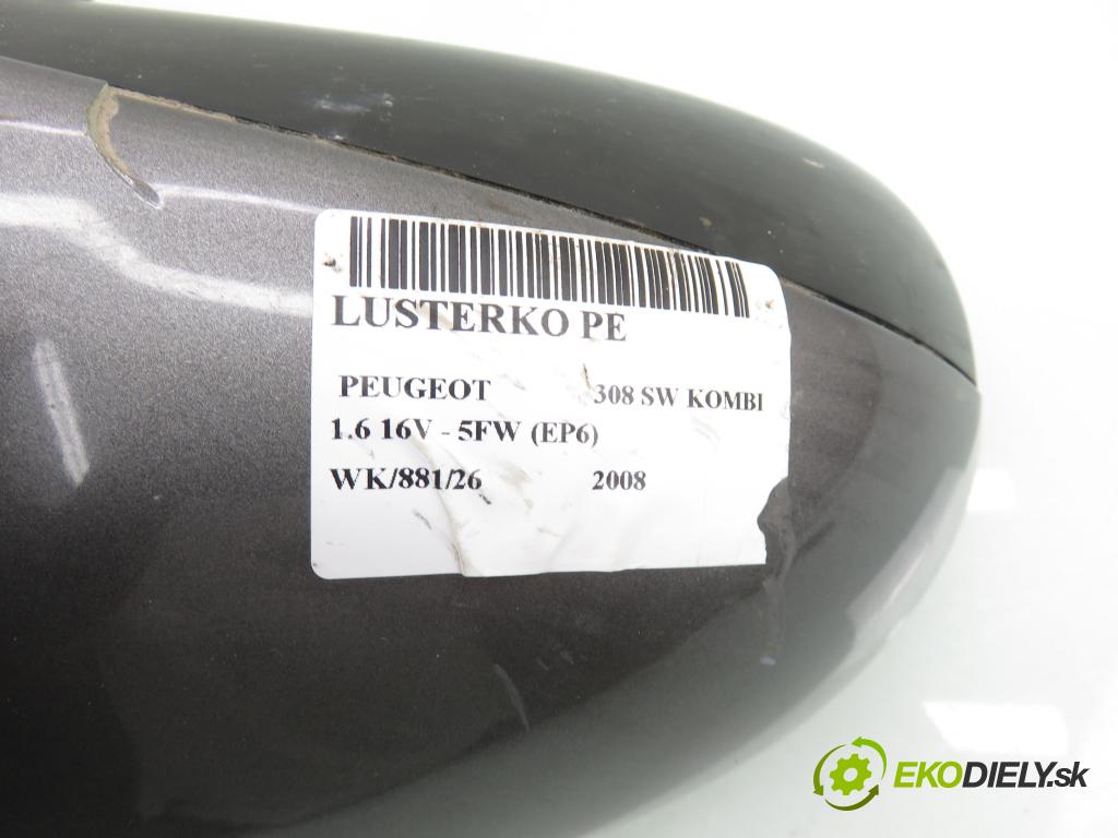 PEUGEOT 308 SW KOMBI 2008 88,00 1.6 16V - 5FW (EP6) 1598,00 zpětné zrcátko