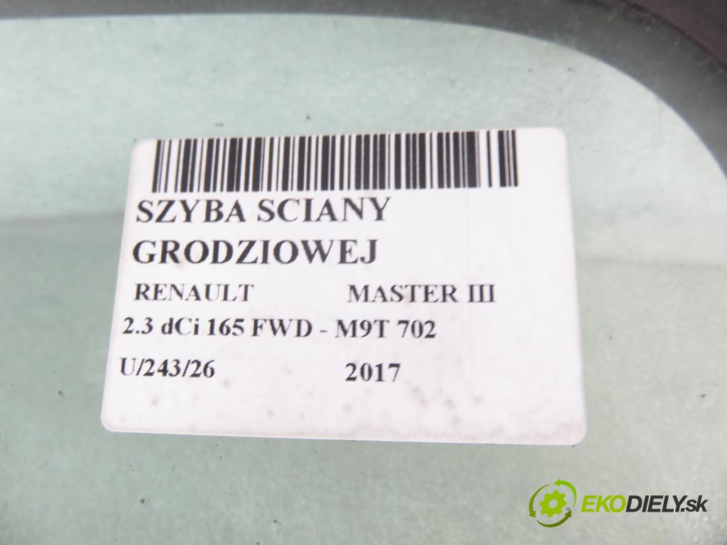 RENAULT MASTER III Platforma / podwozie (EV, HV, UV) KABINA/PLATFORMA 2017 120,00 2.3 dCi 165 FWD - M9T 702 2298,00 Okno STENY: