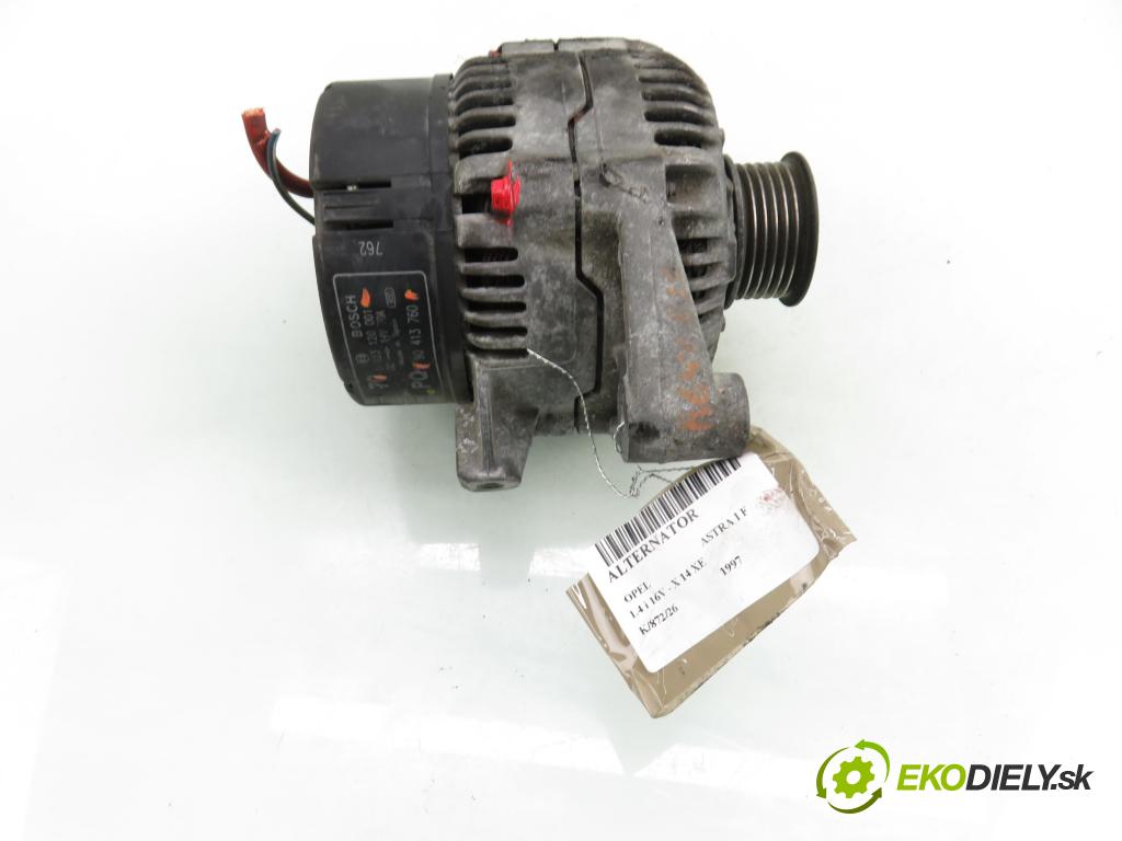 OPEL ASTRA F (T92) SEDAN 1997 66,00 1.4 i 16V - X 14 XE 1389,00 Alternátor 90413760 ; 0123120001 (Alternátor)
