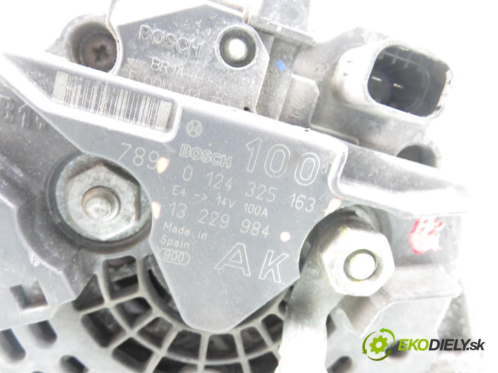 OPEL MERIVA A nadwozie wielkoprzestrzenne (MPV) (X03) HB 2007 77,00 1.6 16V 105 - Z 16 XEP 1598,00 Alternátor 13229984 ; 0124325163 (Alternátor)
