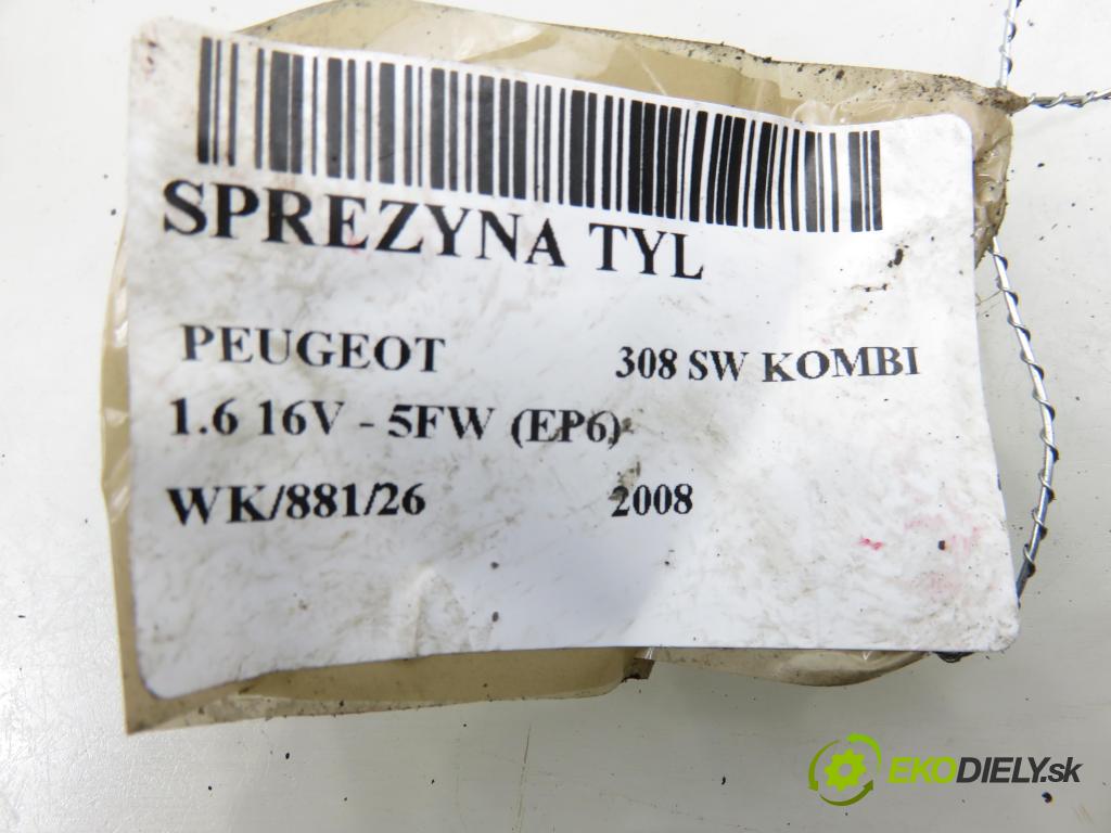 PEUGEOT 308 SW KOMBI 2008 88,00 1.6 16V - 5FW (EP6) 1598,00 Pružina ZADNÍ:
