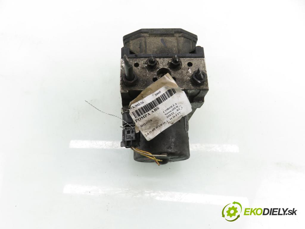 TOYOTA COROLLA Verso (ZER_, ZZE12_, R1_) MINIVAN 2005 85,00 2.0 D-4D (CUR10_) - 1CD-FTV 1995,00 Pumpa ABS 0265950130 ; 895410F010 (Pumpa ABS)