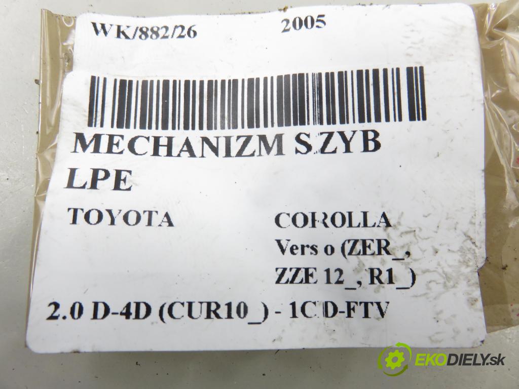 TOYOTA COROLLA Verso (ZER_, ZZE12_, R1_) MINIVAN 2005 85,00 2.0 D-4D (CUR10_) - 1CD-FTV 1995,00 Mechanizmus okien 857020F010