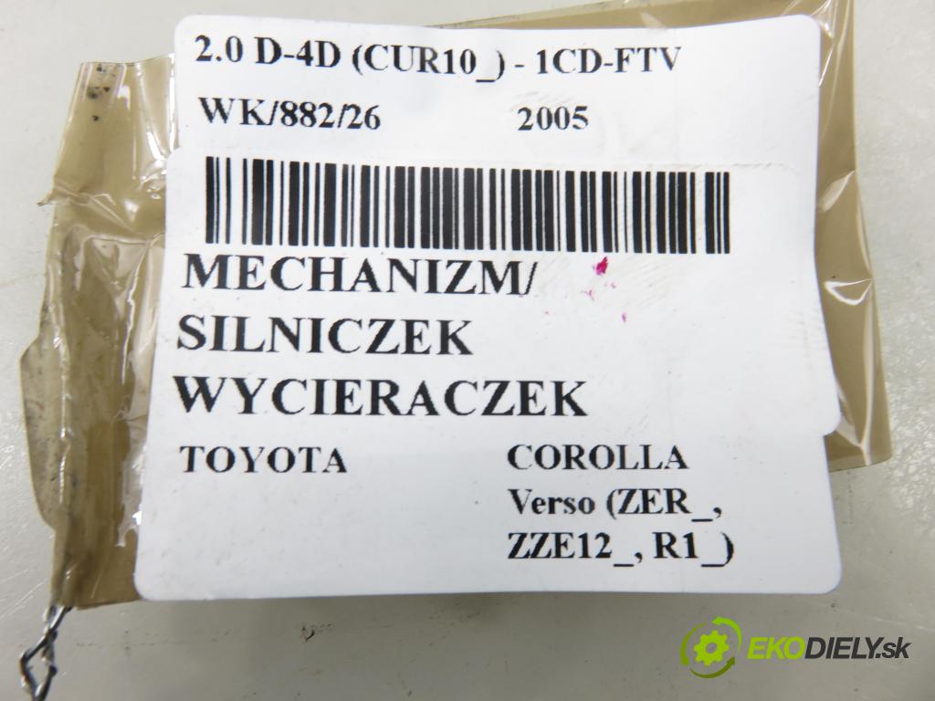 TOYOTA COROLLA Verso (ZER_, ZZE12_, R1_) MINIVAN 2005 85,00 2.0 D-4D (CUR10_) - 1CD-FTV 1995,00 Motorček stieračov 851100F020 ; MS1592007241
