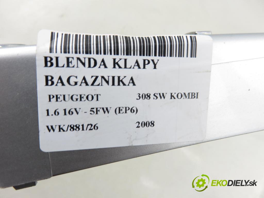 PEUGEOT 308 SW KOMBI 2008 88,00 1.6 16V - 5FW (EP6) 1598,00 Zadné čelo dverí kufor 96806028