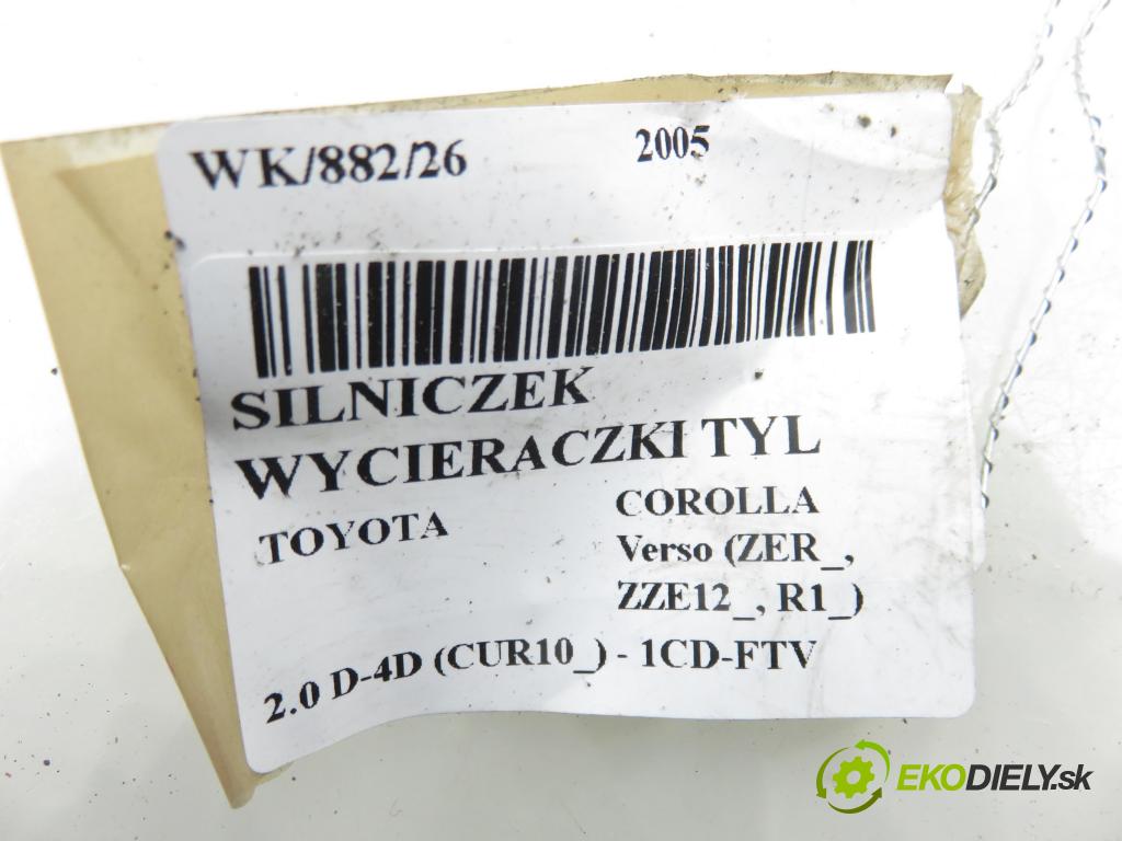 TOYOTA COROLLA Verso (ZER_, ZZE12_, R1_) MINIVAN 2005 85,00 2.0 D-4D (CUR10_) - 1CD-FTV 1995,00 Motorček stierače zadné 851300F010 ; 2596001022