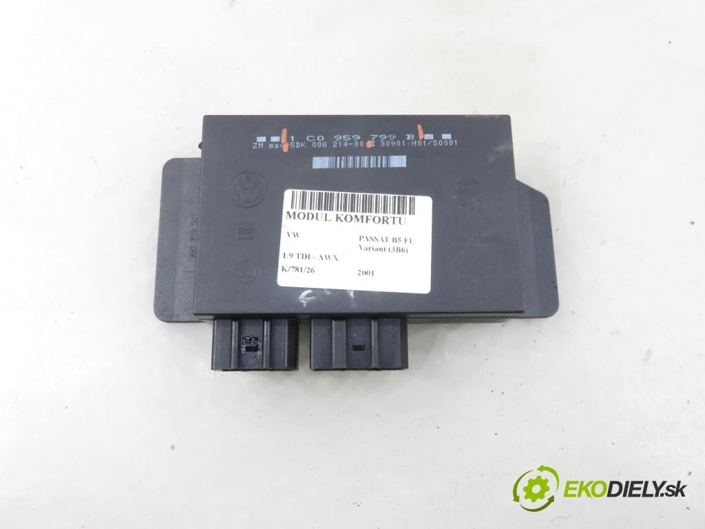 VW PASSAT B5.5 Variant (3B6) KOMBI 2001 96,00 1.9 TDI - AWX 1896,00 MODUL komfortu 1C0959799B ; 5DK00821400