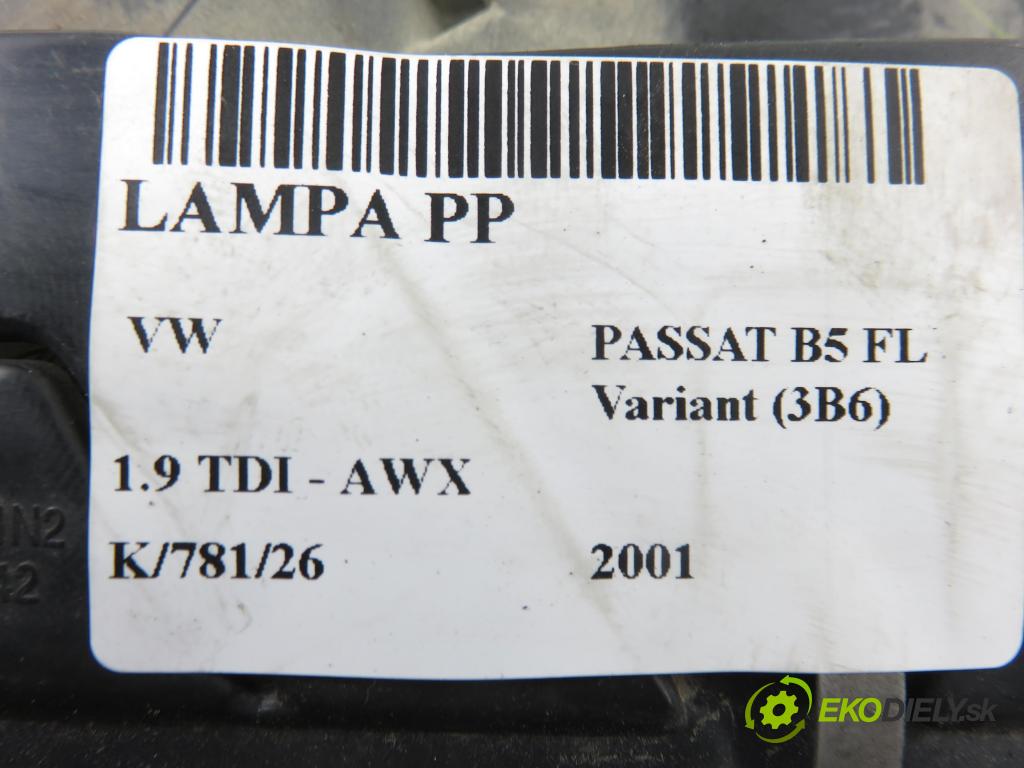 VW PASSAT B5.5 Variant (3B6) KOMBI 2001 96,00 1.9 TDI - AWX 1896,00 Svetlo PP