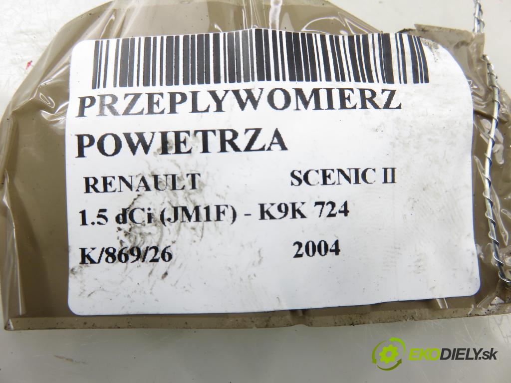 RENAULT SCENIC II (JM0/1_) MINIVAN 2004 63,00 1.5 dCi (JM1F) - K9K 724 1461,00 váha vzduchu vzduchu 5WK97008 ; 8200280060C