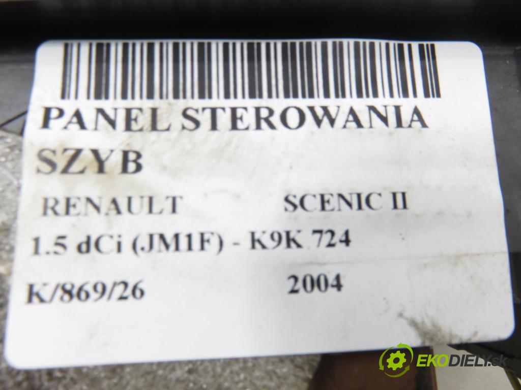 RENAULT SCENIC II (JM0/1_) MINIVAN 2004 63,00 1.5 dCi (JM1F) - K9K 724 1461,00 Panel ovládania okien 156018070D