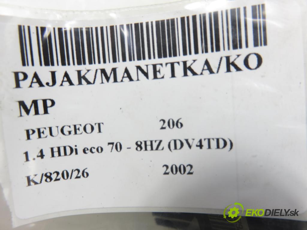 PEUGEOT 206 liftback (2A/C) HB 2002 50,00 1.4 HDi 8V 70 - 8HZ 1398,00 páčka/prepínač 96542540XT