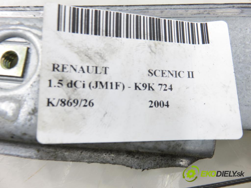 RENAULT SCENIC II (JM0/1_) MINIVAN 2004 63,00 1.5 dCi (JM1F) - K9K 724 1461,00 Mechanizmus okien 440726J4
