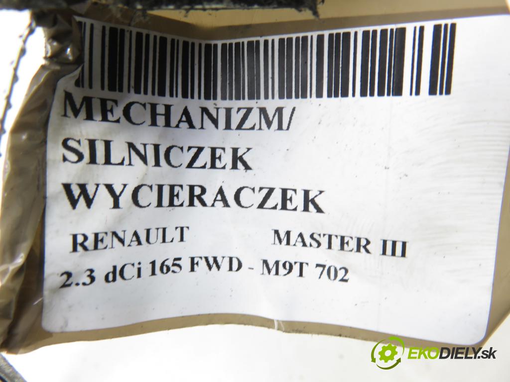 RENAULT MASTER III Platforma / podwozie (EV, HV, UV) KABINA/PLATFORMA 2017 120,00 2.3 dCi 165 FWD - M9T 702 2298,00 Motorček stieračov 141409360 ; 8200734788C