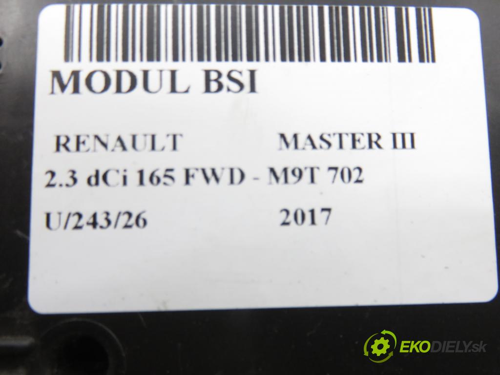 RENAULT MASTER III Platforma / podwozie (EV, HV, UV) KABINA/PLATFORMA 2017 120,00 2.3 dCi 165 FWD - M9T 702 2298,00 MODUL BCM 284B13324R