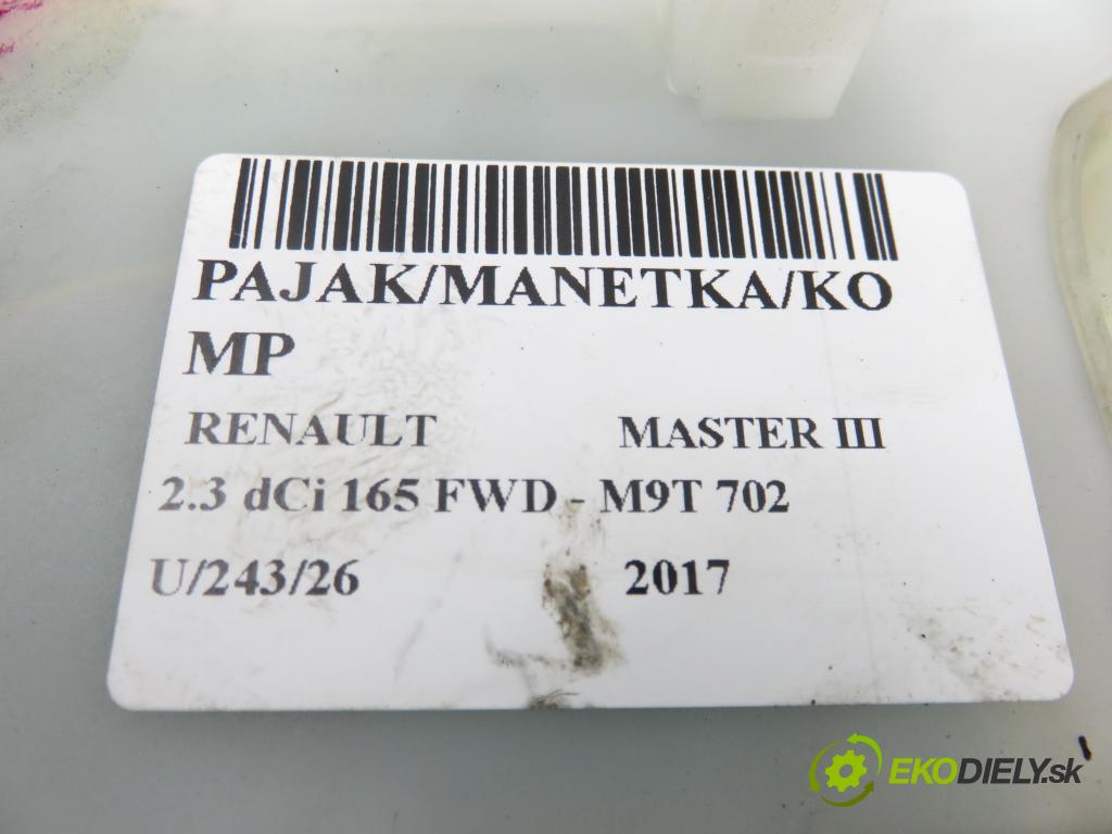 RENAULT MASTER III Platforma / podwozie (EV, HV, UV) KABINA/PLATFORMA 2017 120,00 2.3 dCi 165 FWD - M9T 702 2298,00 páčka/prepínač 255679223R