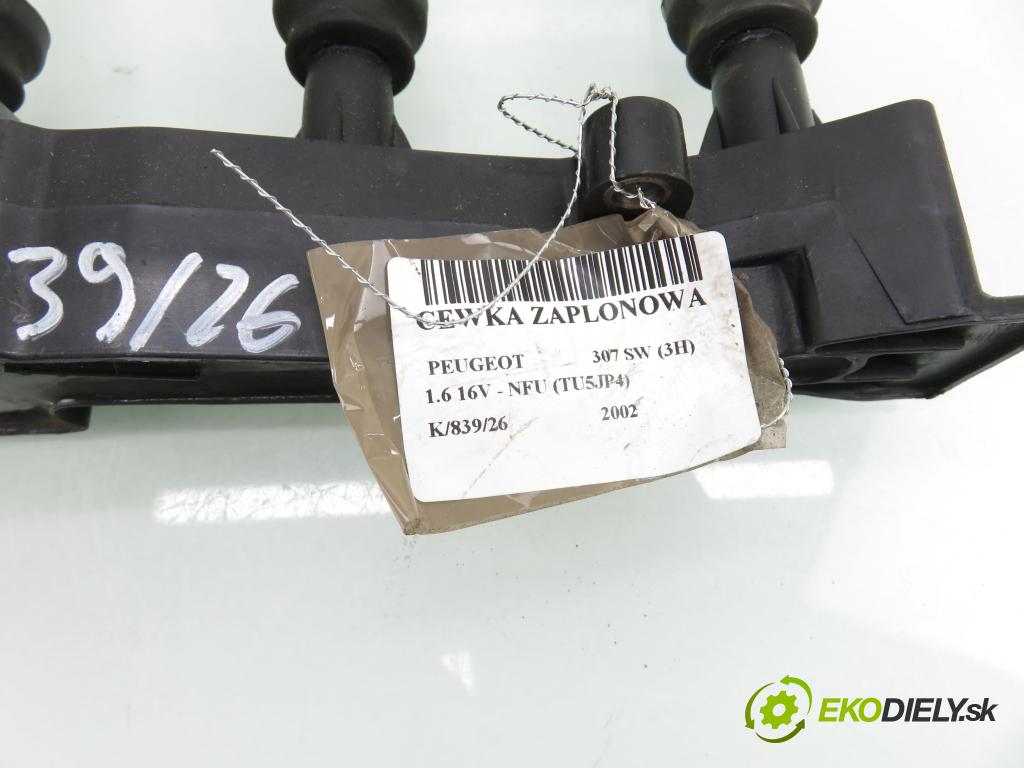 PEUGEOT 307 SW (3H) KOMBI 2002 81,00 1.6 16V - NFU (TU5JP4) 1587,00 Cievka zapaľovacia 133819