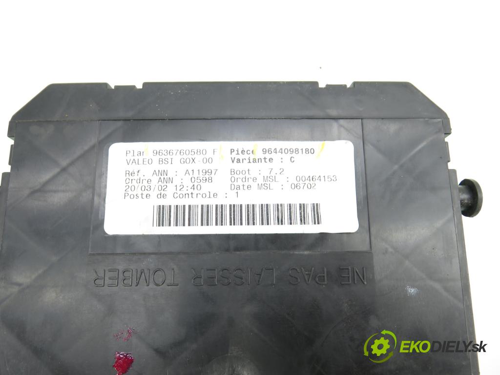 PEUGEOT 307 SW (3H) KOMBI 2002 81,00 1.6 16V - NFU (TU5JP4) 1587,00 MODUL BSI 9644098180 ; 9636760580