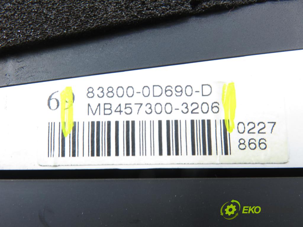 TOYOTA YARIS (_P9_) HB 2007 66,00 1.4 D-4D (NLP90_) - 1ND-TV 1364,00 Prístrojovka elektrický 838000D690D ; MB4573003206