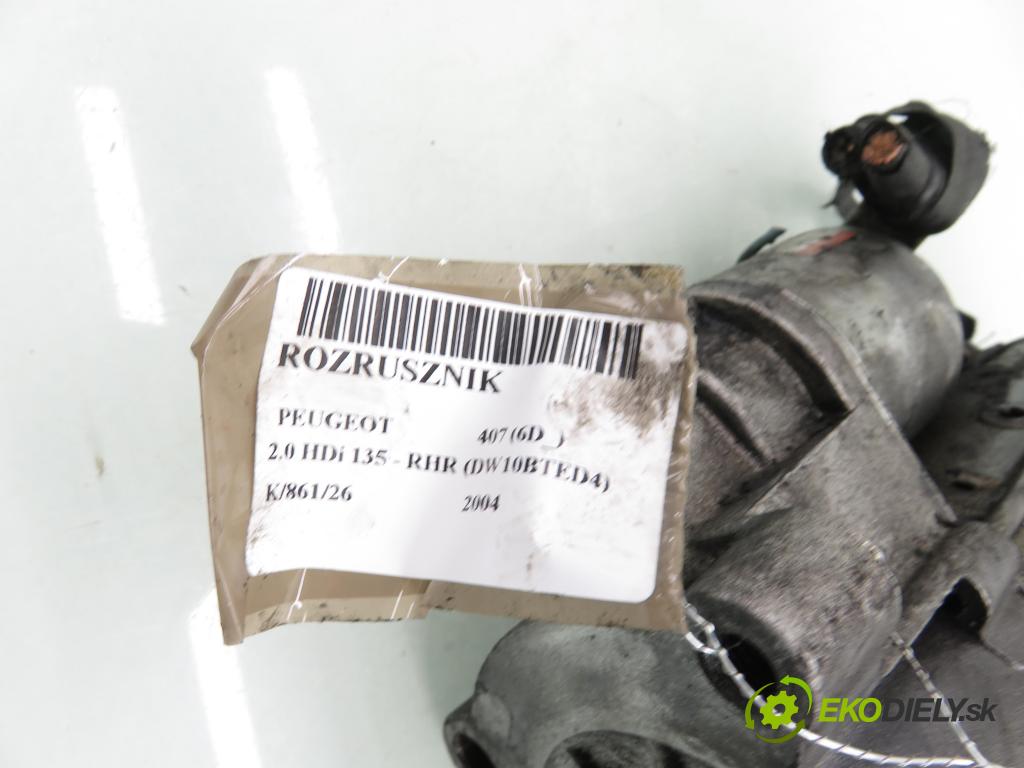 PEUGEOT 407 (6D_) SEDAN 2004 100,00 2.0 HDi 135 - RHR (DW10BTED4) 1997,00 startér  (Startér)
