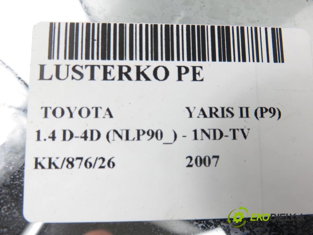 TOYOTA YARIS (_P9_) HB 2007 66,00 1.4 D-4D (NLP90_) - 1ND-TV 1364,00 Spätné zrkadlo