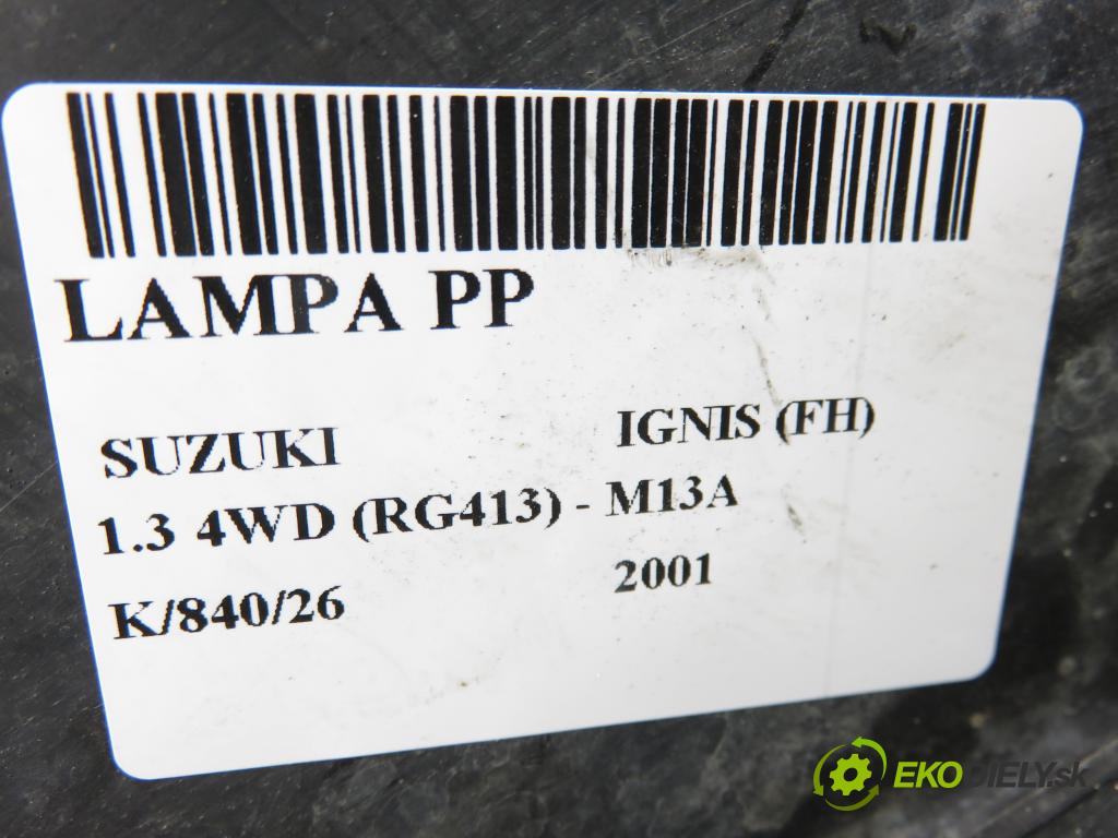 SUZUKI IGNIS (FH) HB 2001 61,00 1.3 4WD 83 (RG413) - M13A 1328,00 Svetlo PP P0361
