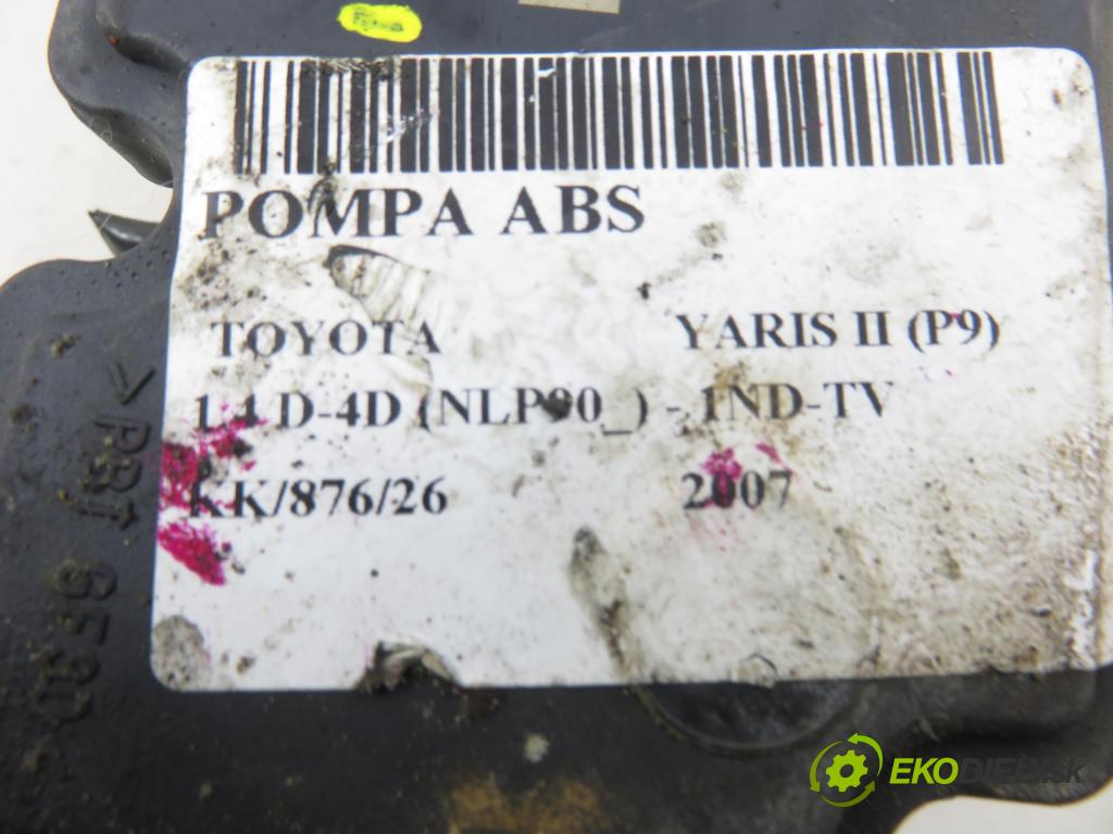 TOYOTA YARIS (_P9_) HB 2007 66,00 1.4 D-4D (NLP90_) - 1ND-TV 1364,00 Pumpa ABS 895410D040 ; 06210907463 ; 445100D031 (Pumpa ABS)