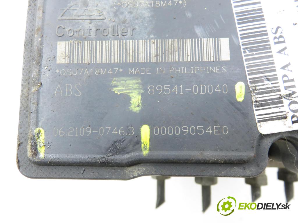 TOYOTA YARIS (_P9_) HB 2007 66,00 1.4 D-4D (NLP90_) - 1ND-TV 1364,00 Pumpa ABS 895410D040 ; 06210907463 ; 445100D031 (Pumpa ABS)