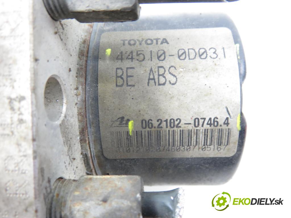 TOYOTA YARIS (_P9_) HB 2007 66,00 1.4 D-4D (NLP90_) - 1ND-TV 1364,00 Pumpa ABS 895410D040 ; 06210907463 ; 445100D031 (Pumpa ABS)