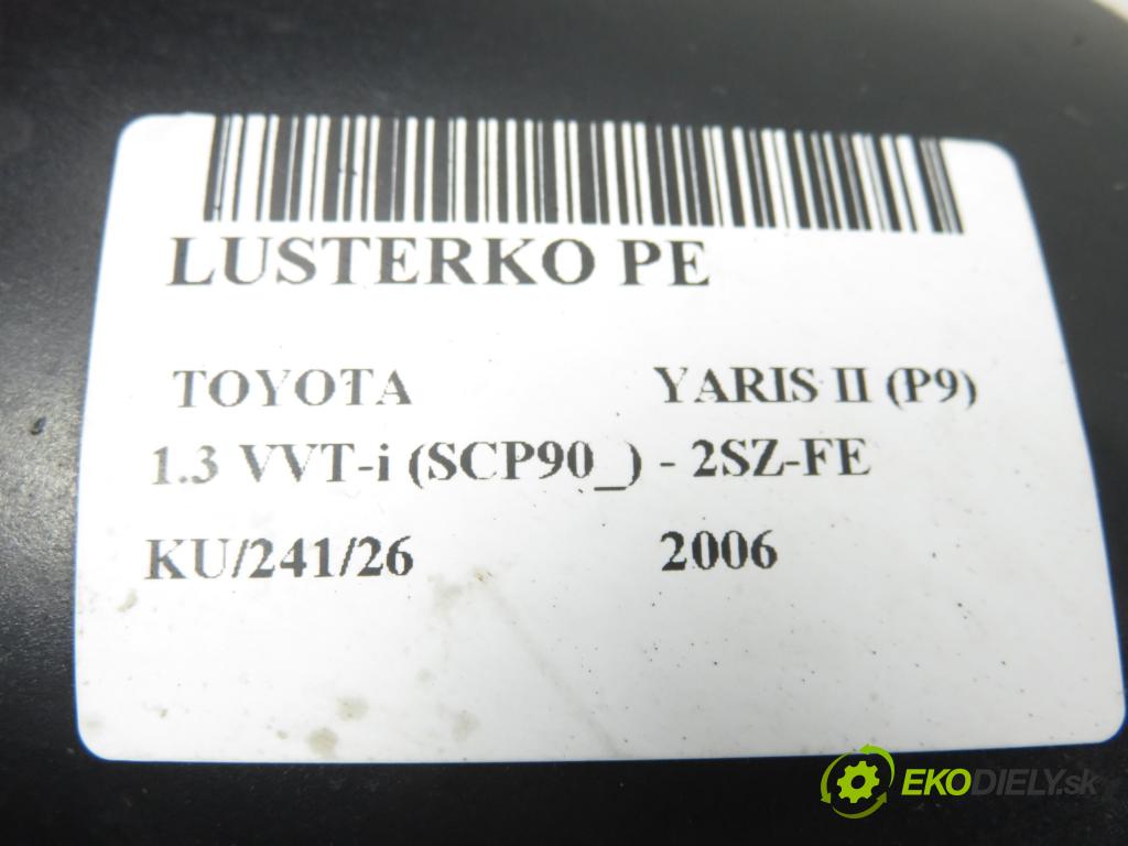 TOYOTA YARIS (_P9_) HB 2006 64,00 1.3 VVT-i (SCP90) 87 - 2SZ-FE 1298,00 Spätné zrkadlo