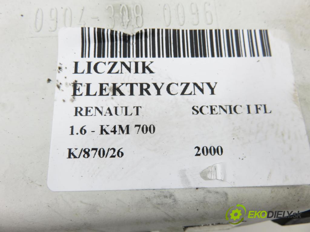 RENAULT SCENIC I (JA0/1_) MINIVAN 2000 79,00 1.6 - K4M 700 1598,00 Prístrojovka elektrický
