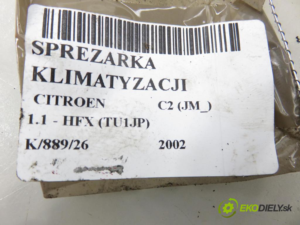 CITROEN C2 (JM_) HB 2002 44,00 1.1 - HFX (TU1JP) 1124,00 KOMPRESOR: klimatizace  (Kompresor klimatizace)