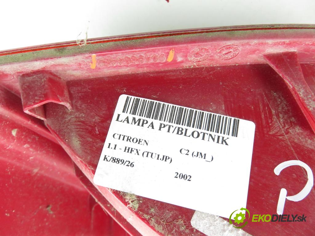 CITROEN C2 (JM_) HB 2002 44,00 1.1 - HFX (TU1JP) 1124,00 světlo pravé zadní 9649864480