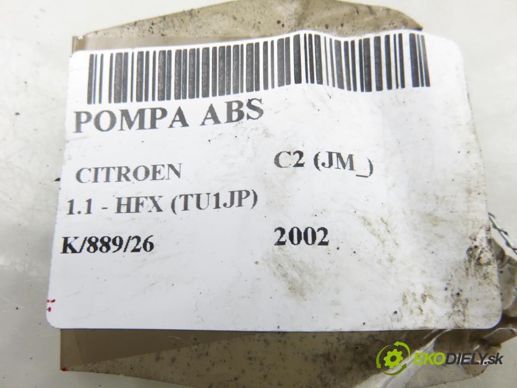 CITROEN C2 (JM_) HB 2002 44,00 1.1 - HFX (TU1JP) 1124,00 Pumpa ABS 10097011083 ; 5WK84107 (Pumpa ABS)
