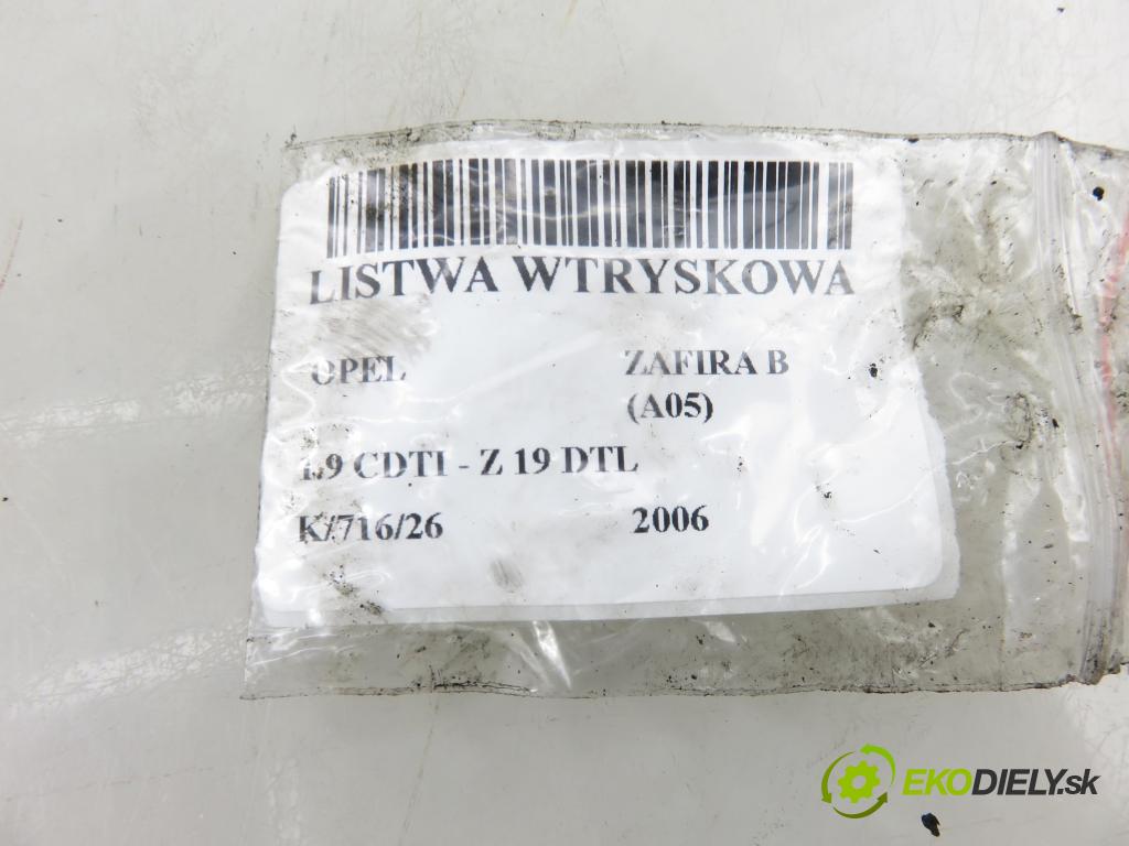 OPEL ZAFIRA B (A05) MINIVAN 2006 74,00 1.9 CDTI - Z 19 DTL 1910,00 Lišta vstrekovacia 0445214056 ; 55200266 ; 0281002507 (Vstrekovacia lišta)