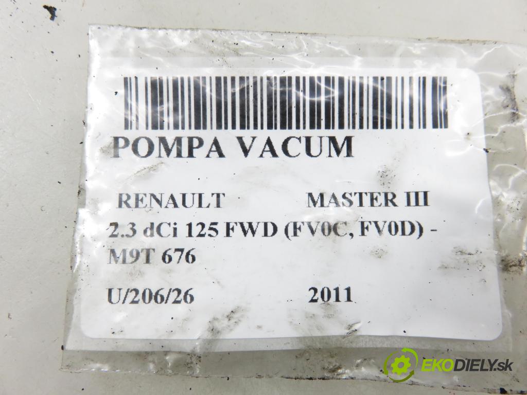 RENAULT MASTER III Skrzynia (FV) FURGON 2011 92,00 2.3 dCi 125 FWD (FV0C, FV0D) - M9T 676 2298,00 Pumpa vákuová